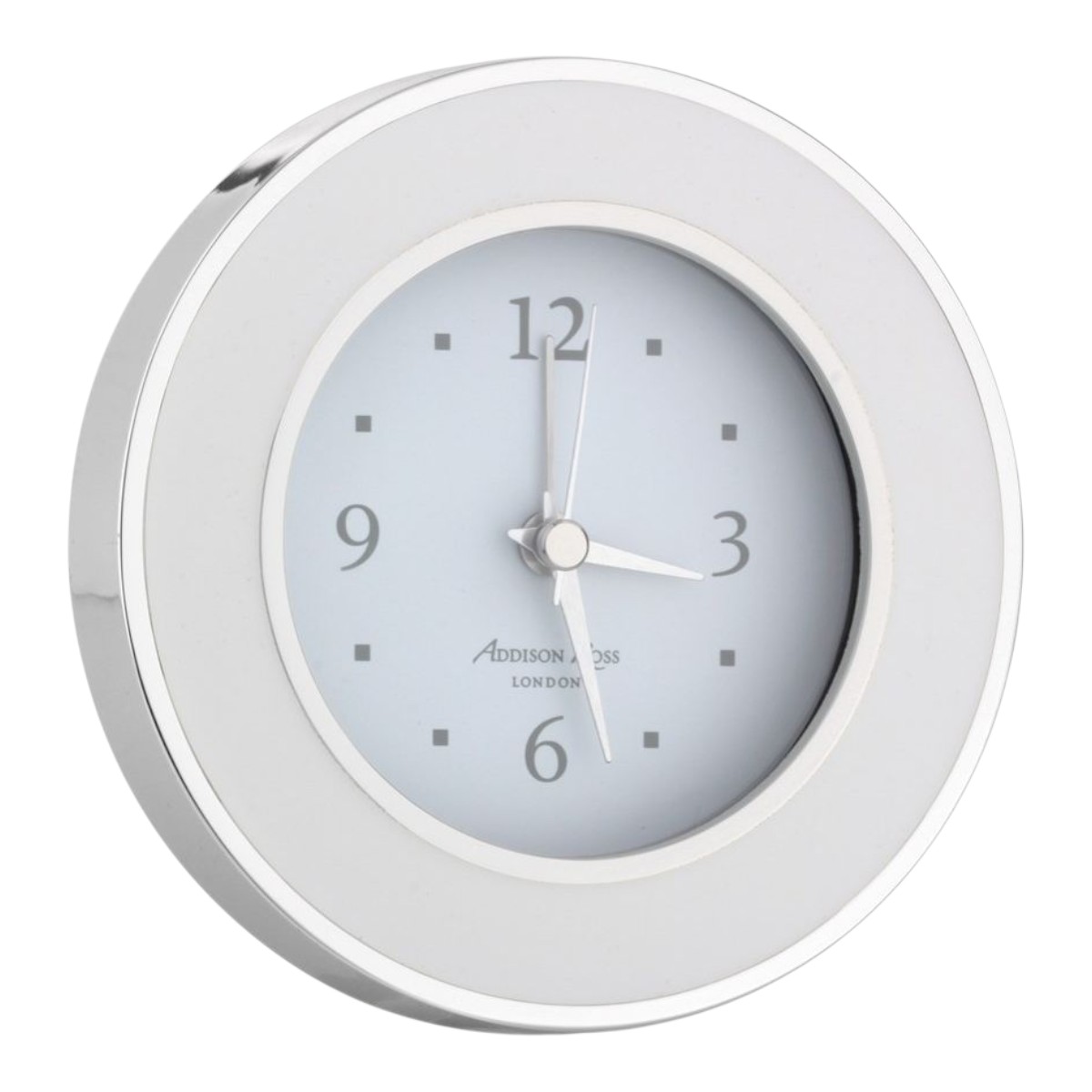 Addison Ross White & Silver Alarm Clock