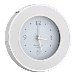 Addison Ross White & Silver Alarm Clock | FR5500 | Borsheims