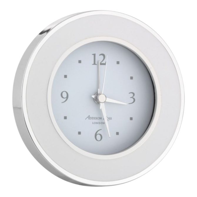 Addison Ross White & Silver Alarm Clock
