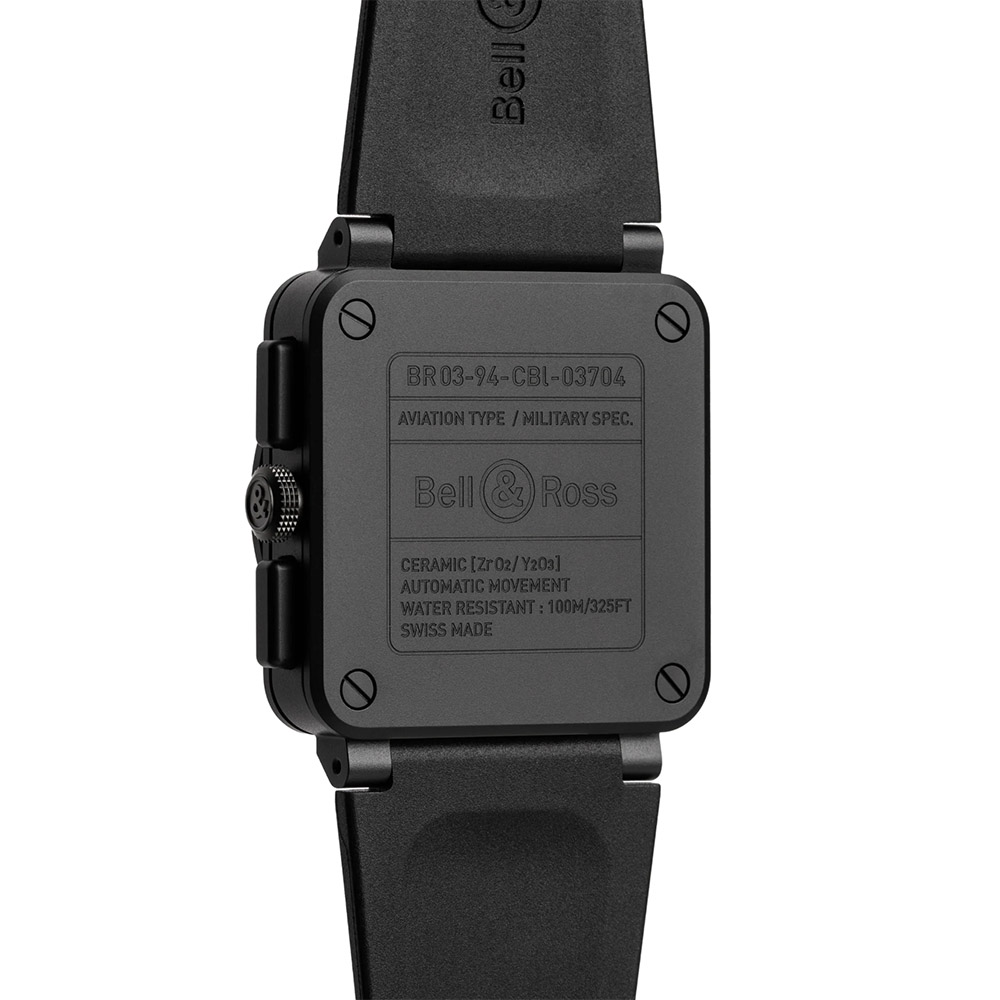 BR 03-94 Automatic 42mm Men's Watch, Black Matte Dial