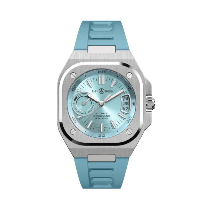 Bell & Ross BR-X5 Steel 41mm Watch, Ice Blue Dial