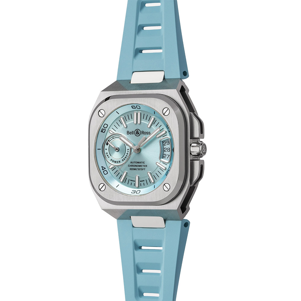 Bell & Ross BR-X5 Steel 41mm Watch, Ice Blue Dial