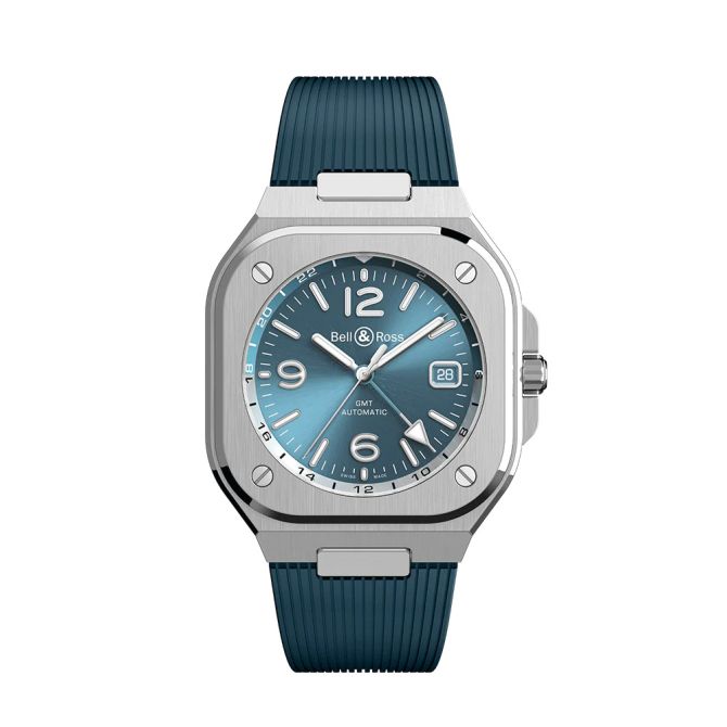 BR 05 GMT 41mm Men's Watch, Blue Sunray Dial