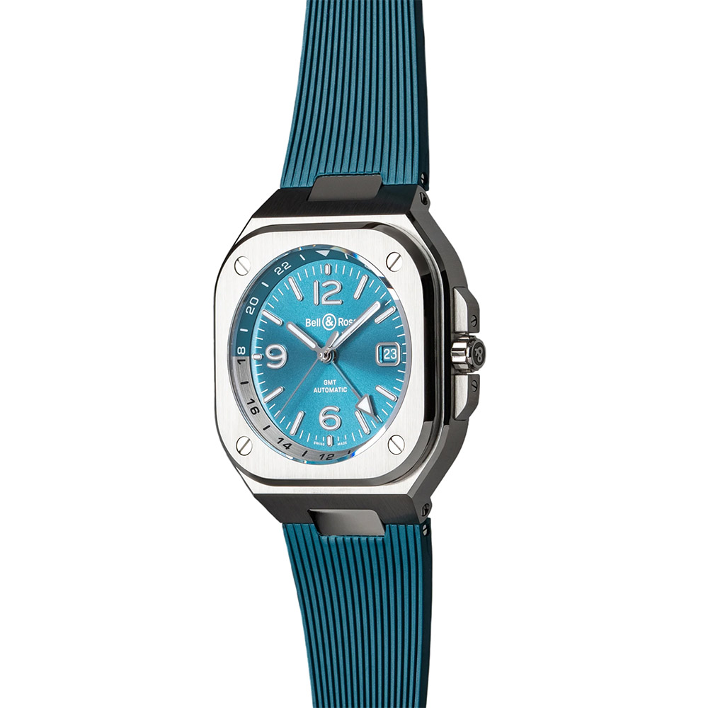 BR 05 GMT 41mm Men's Watch, Blue Sunray Dial