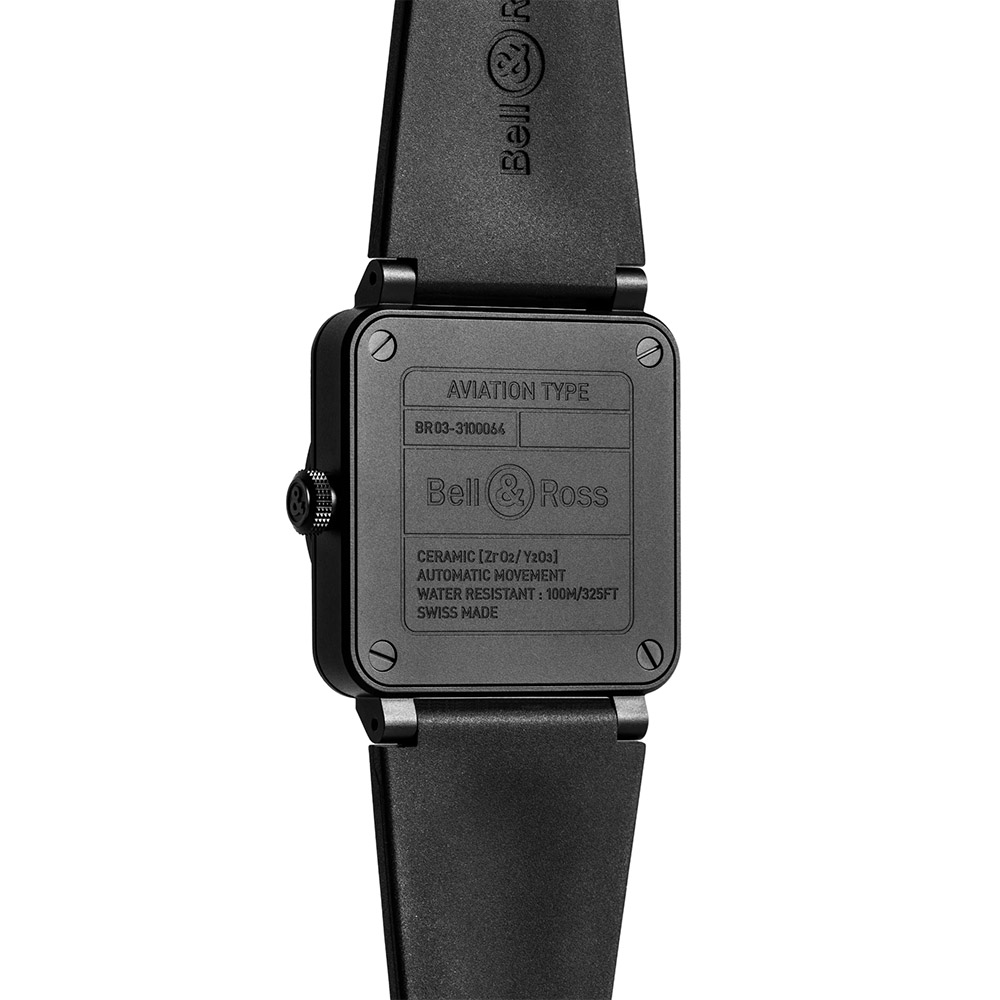 BR 03 41mm Men's Watch, Matte Black Dial