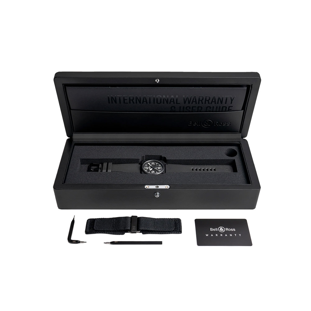 BR 03 41mm Men's Watch, Matte Black Dial