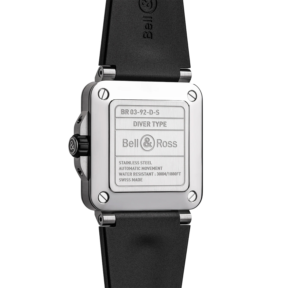 Bell & Ross BR-03 Diver Steel 42mm Watch, White Dial