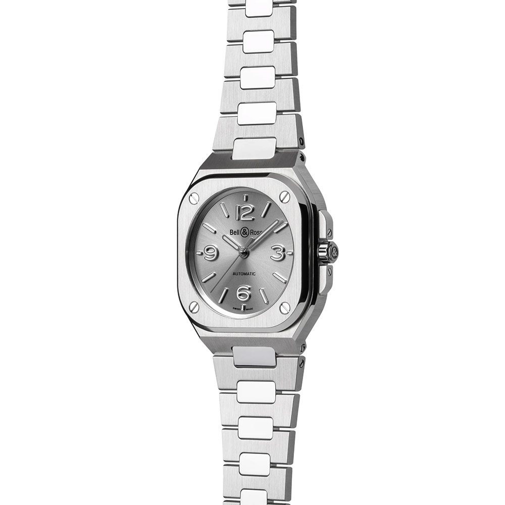 Bell & Ross BR-05 Steel 36mm Men's Watch, Grey Dial