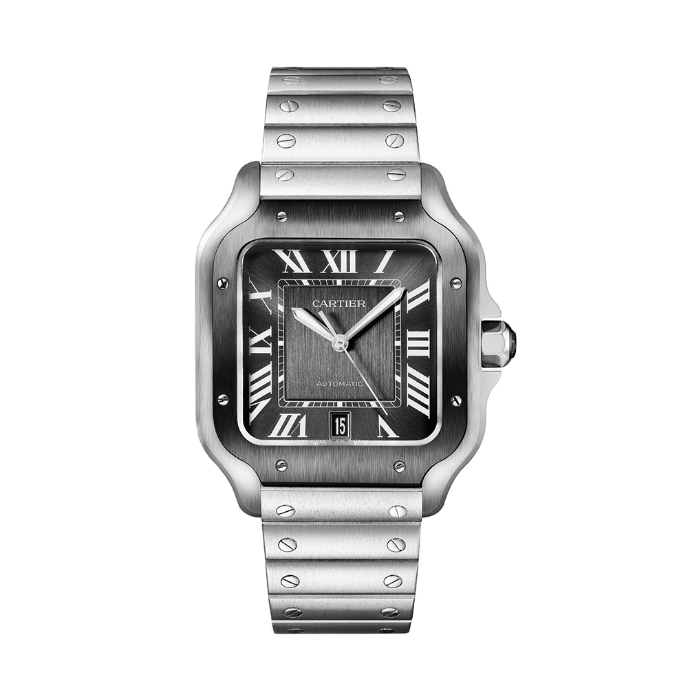 Cartier Santos De Cartier Large Watch, Grey Dial