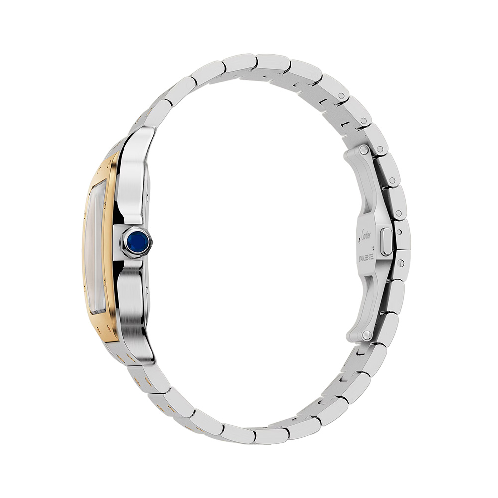 Cartier Santos de Cartier 39.8mm Large Watch, Yellow Gold and Silvered Opaline Dial