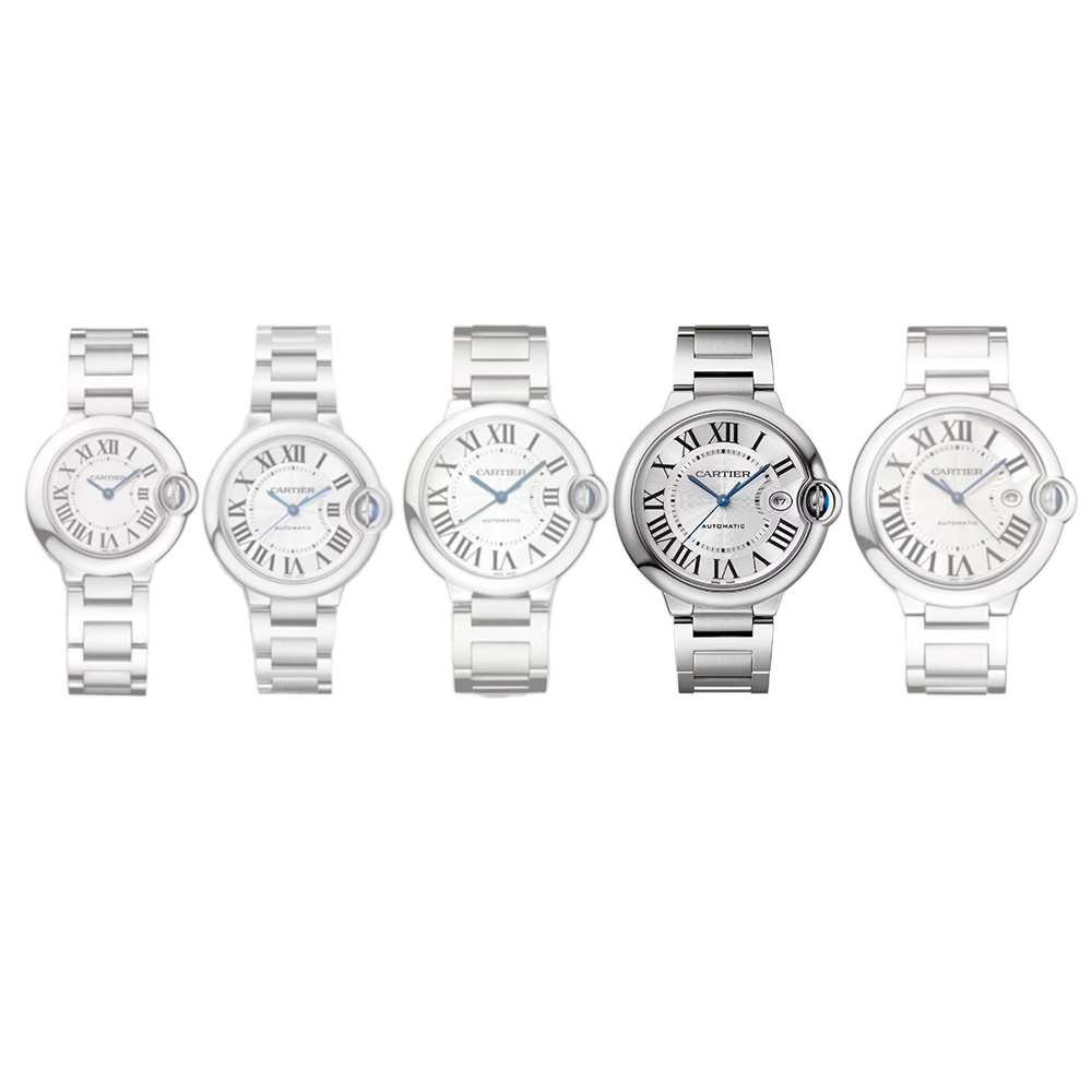 Cartier Ballon Bleu de Cartier 40mm Watch, Silvered Guilloche Dial