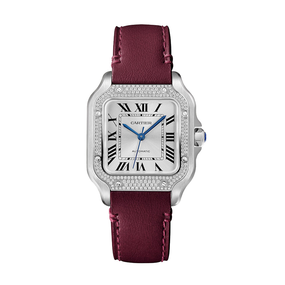 Cartier Santos De Cartier 35.1mm Medium Watch, Diamond Dial