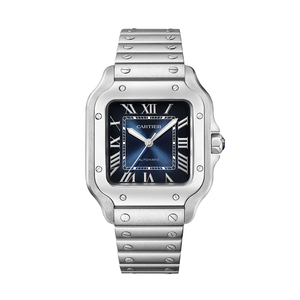 Cartier Santos De Cartier 35.1mm Watch, Graduated Blue Dial