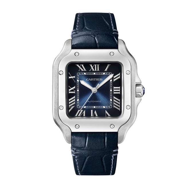 Cartier Santos De Cartier 35.1mm Watch, Graduated Blue Dial