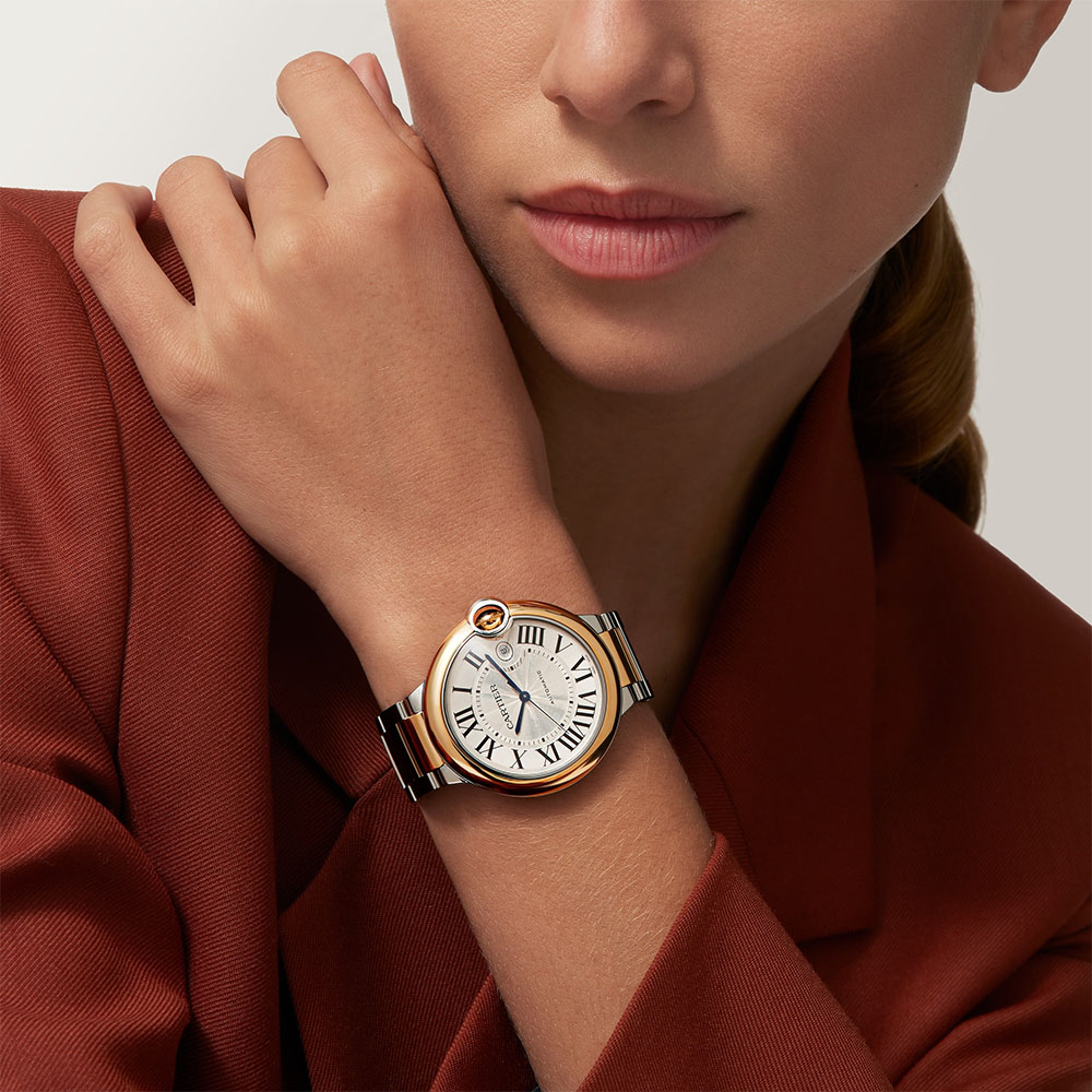 Ballon Bleu De Cartier 42mm Women's Watch, Silver Dial