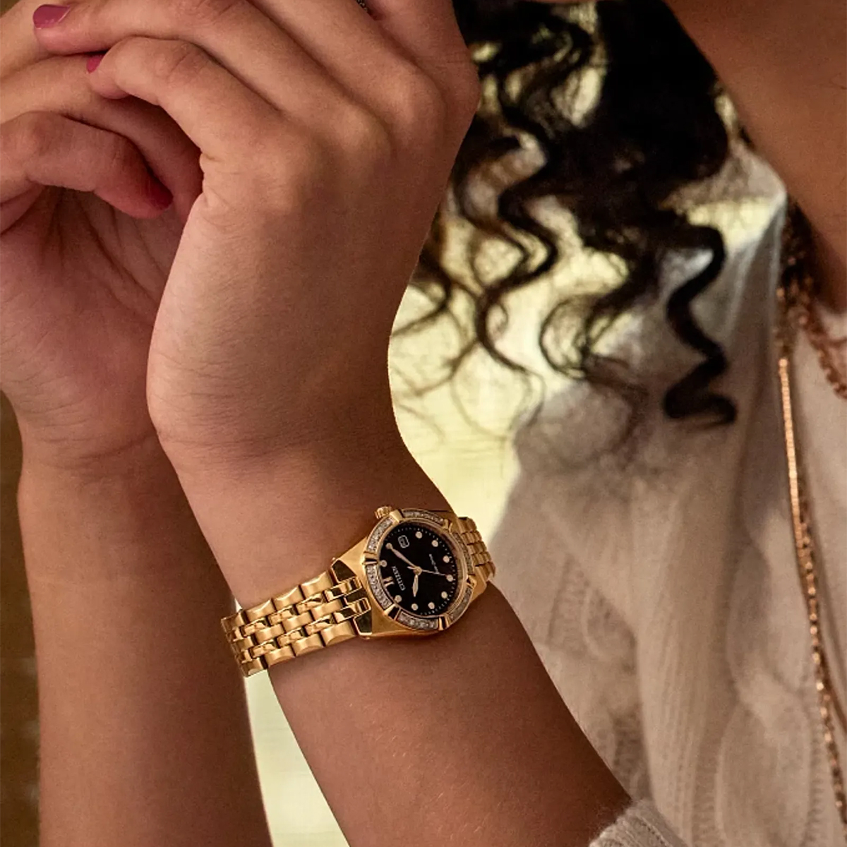 Citizen Corso 28mm Women's Watch, Diamond and Black Dial