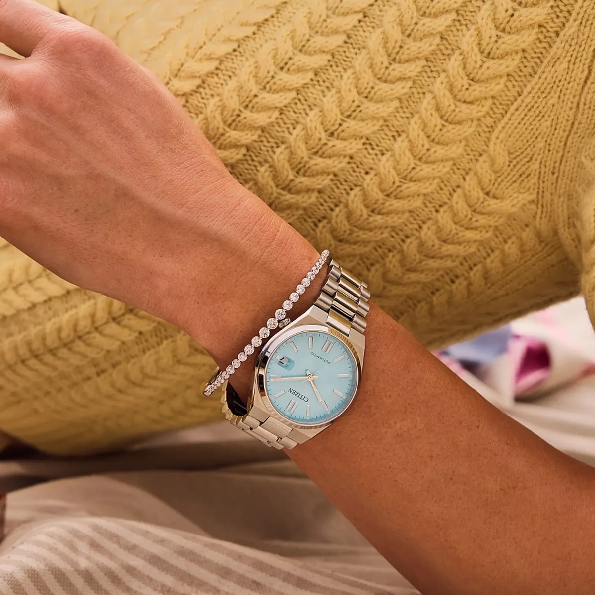 Citizen Tsuyosa 37mm Watch, Blue Dial