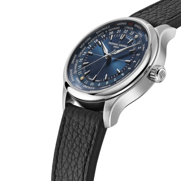 Frederique Constant Manufacture Classic Worldtimer 42mm Men's Watch, Blue Dial