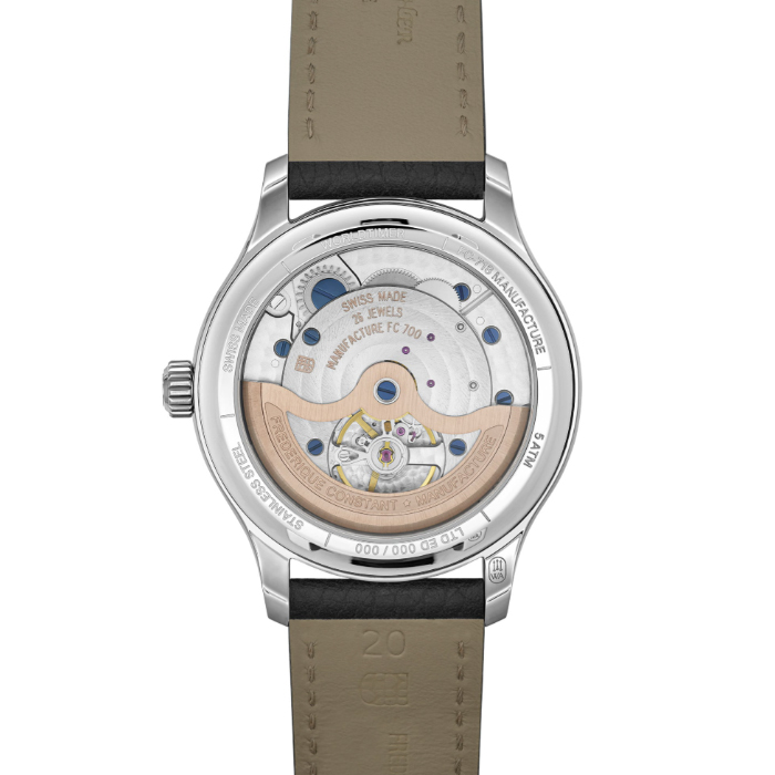 Frederique Constant Manufacture Classic Worldtimer 42mm Men's Watch, Blue Dial