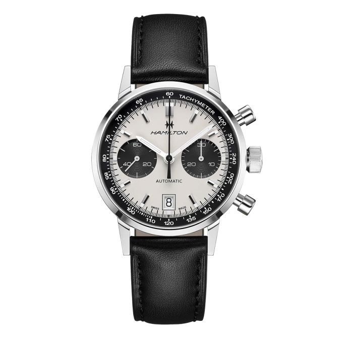 Hamilton American Classic Intra-Matic 68 42mm Men's Watch, Black and Cream Dial