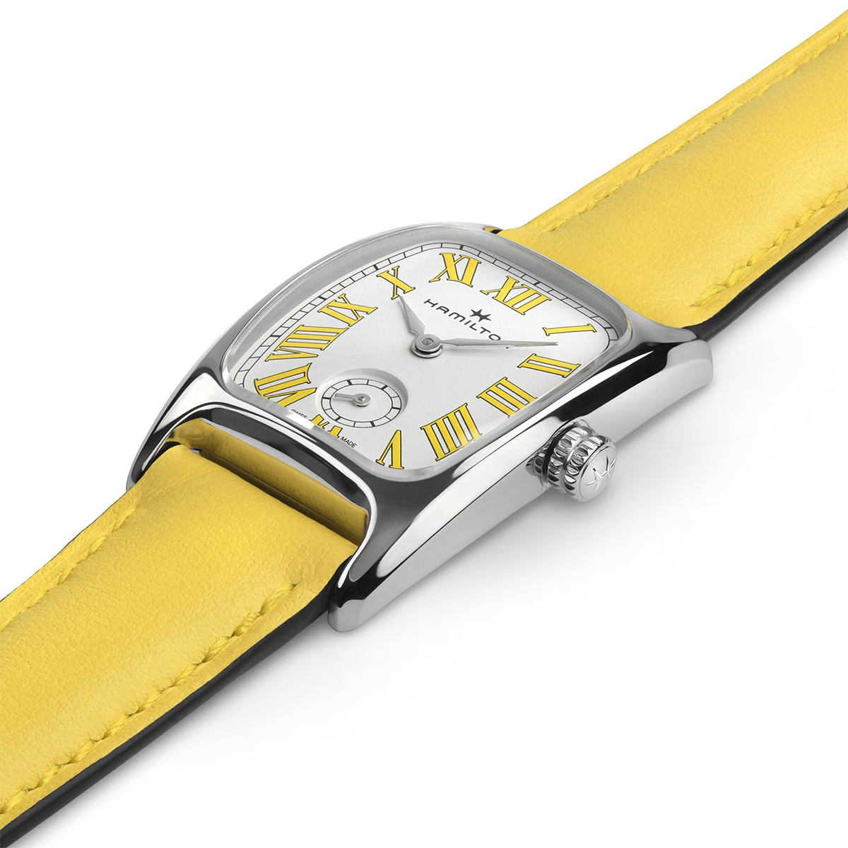 Hamilton American Classic Boulton Small Second Quartz 23.5mm x 27.40mm Women's Watch, Yellow Dial