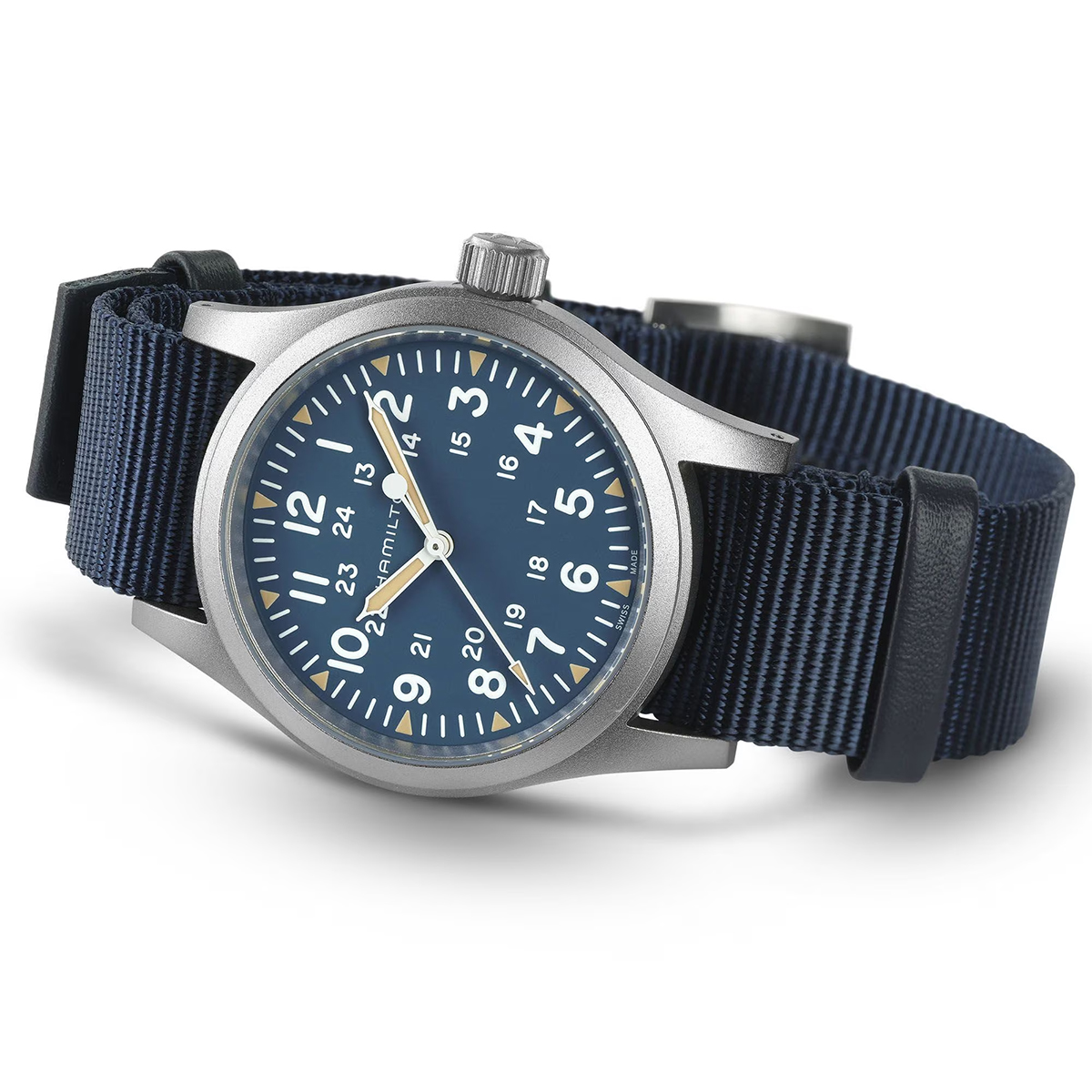 Hamilton Khaki Field Mechanical 38mm Watch, Blue Dial