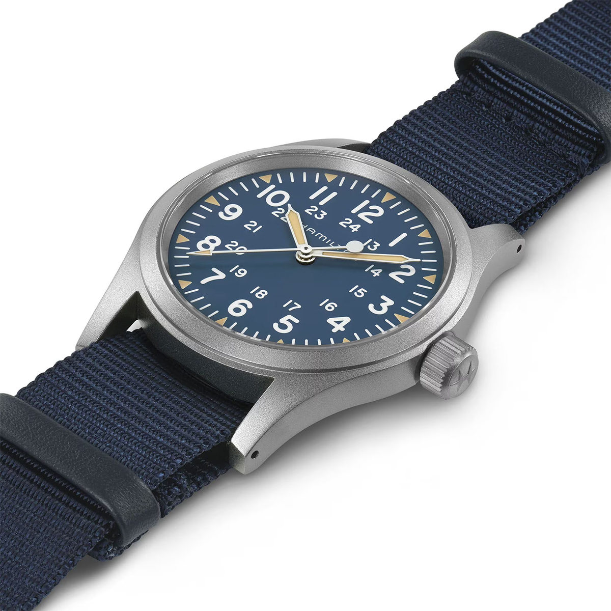 Hamilton Khaki Field Mechanical 38mm Watch, Blue Dial
