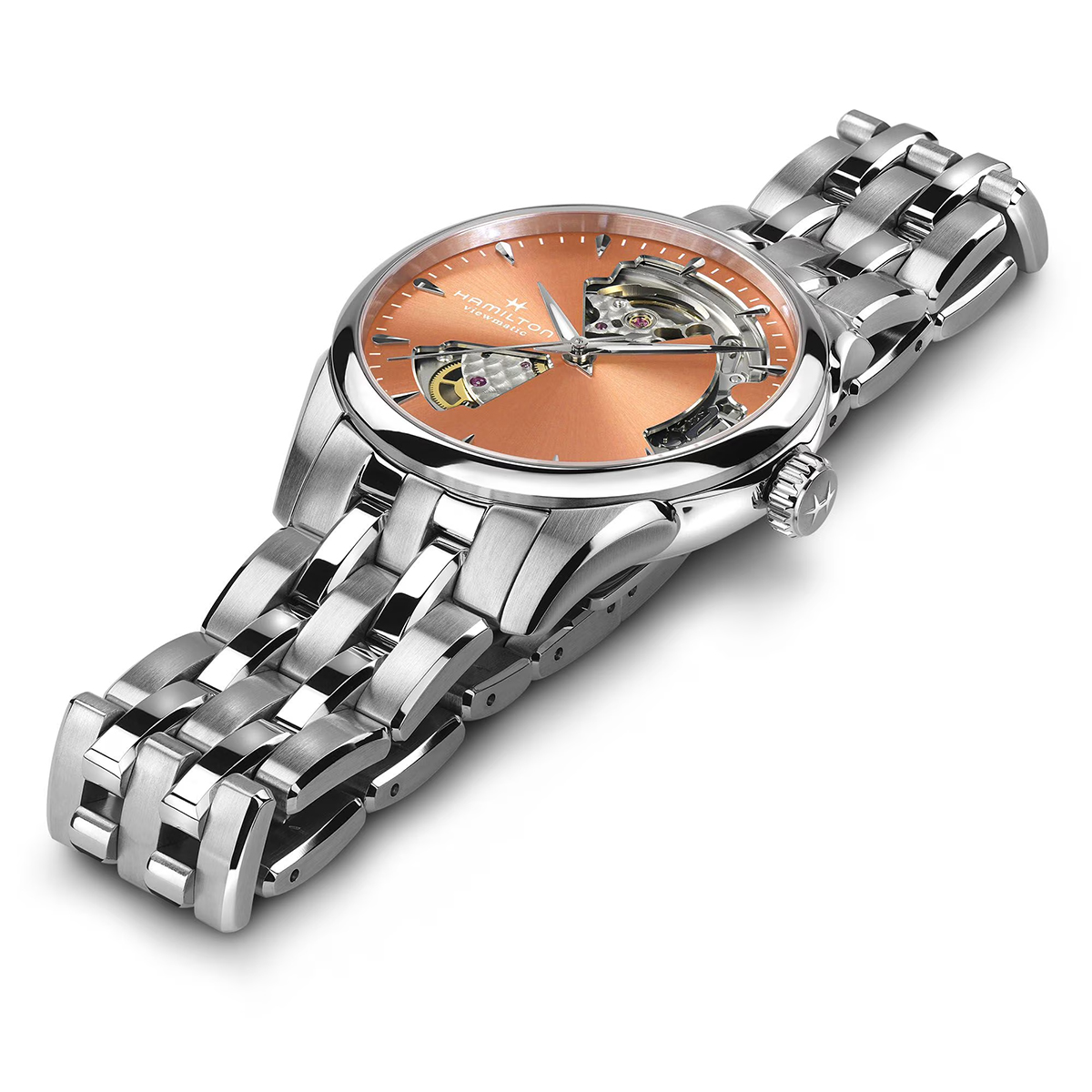 Hamilton Jazzmaster Open Heart Lady Automatic 36mm Watch, Apricot Dial