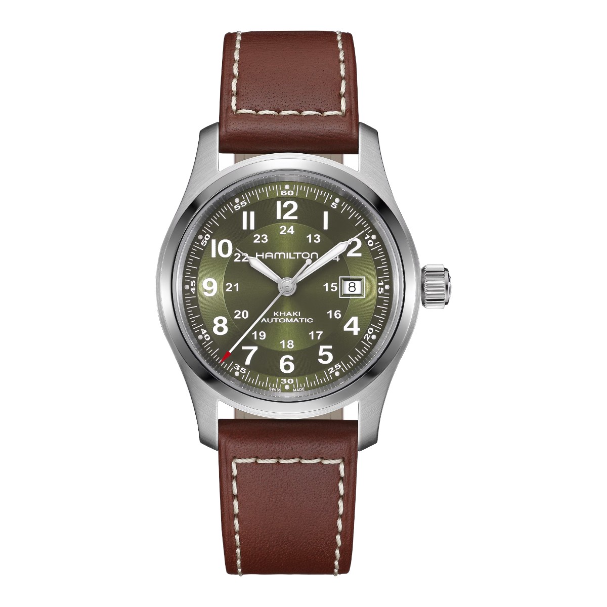 Hamilton Khaki Field Automatic 42mm Men's Watch, Green Dial