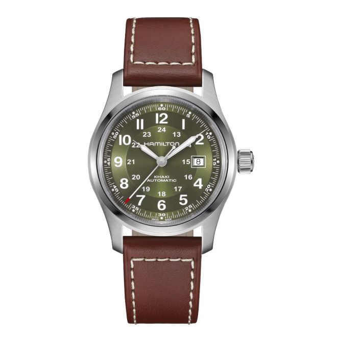Hamilton Khaki Field Automatic 42mm Men's Watch, Green Dial