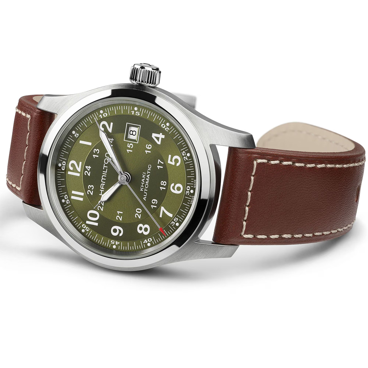 Hamilton Khaki Field Automatic 42mm Men's Watch, Green Dial