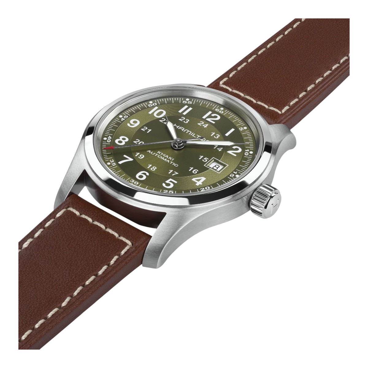 Hamilton Khaki Field Automatic 42mm Men's Watch, Green Dial