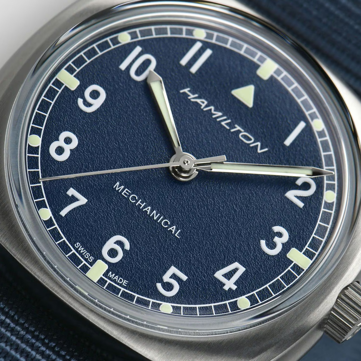 Hamilton Khaki Aviation Pilot Pioneer Mechanical 36mm x 33mm Men's Watch, Blue Dial