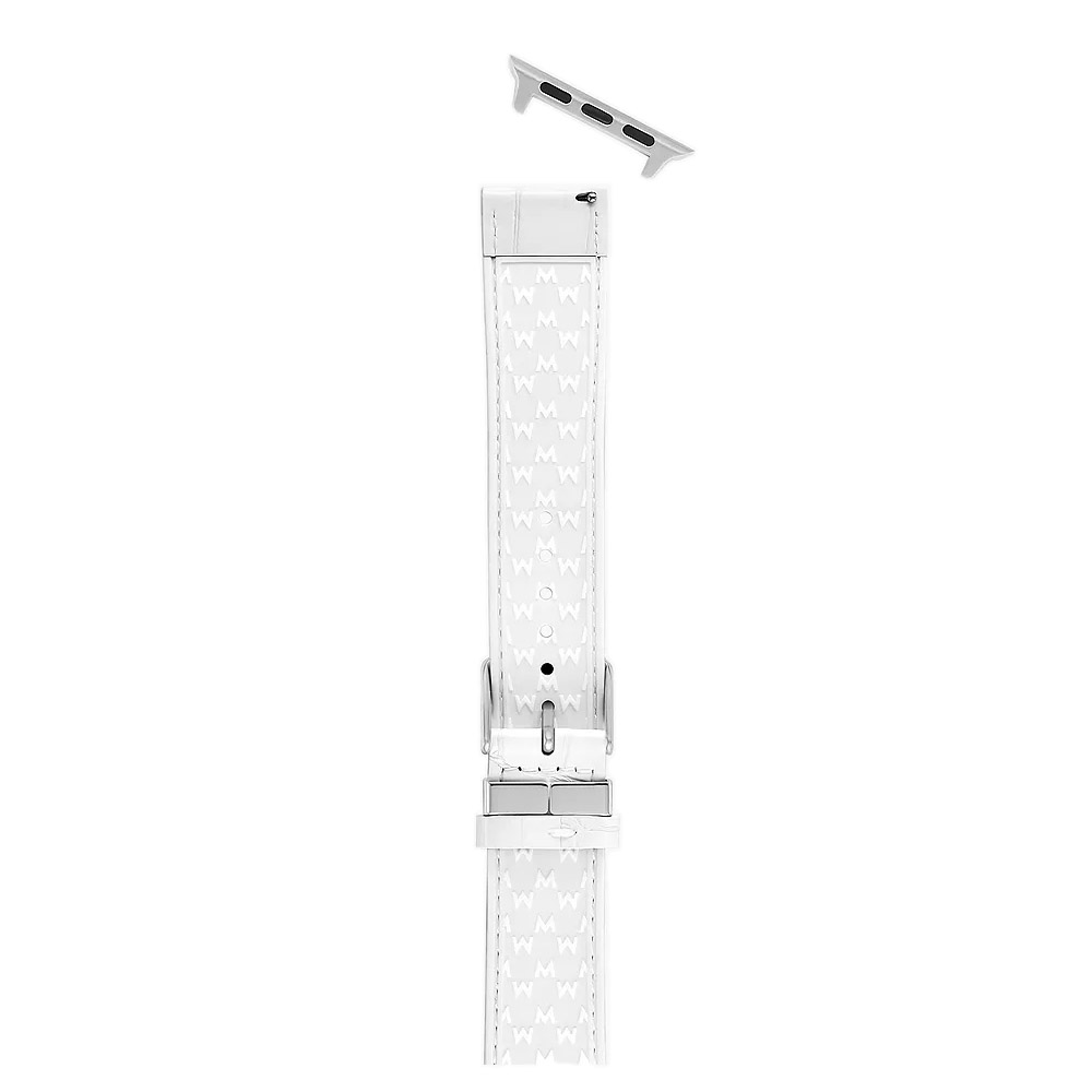 Michele Apple Watch White Leather Band