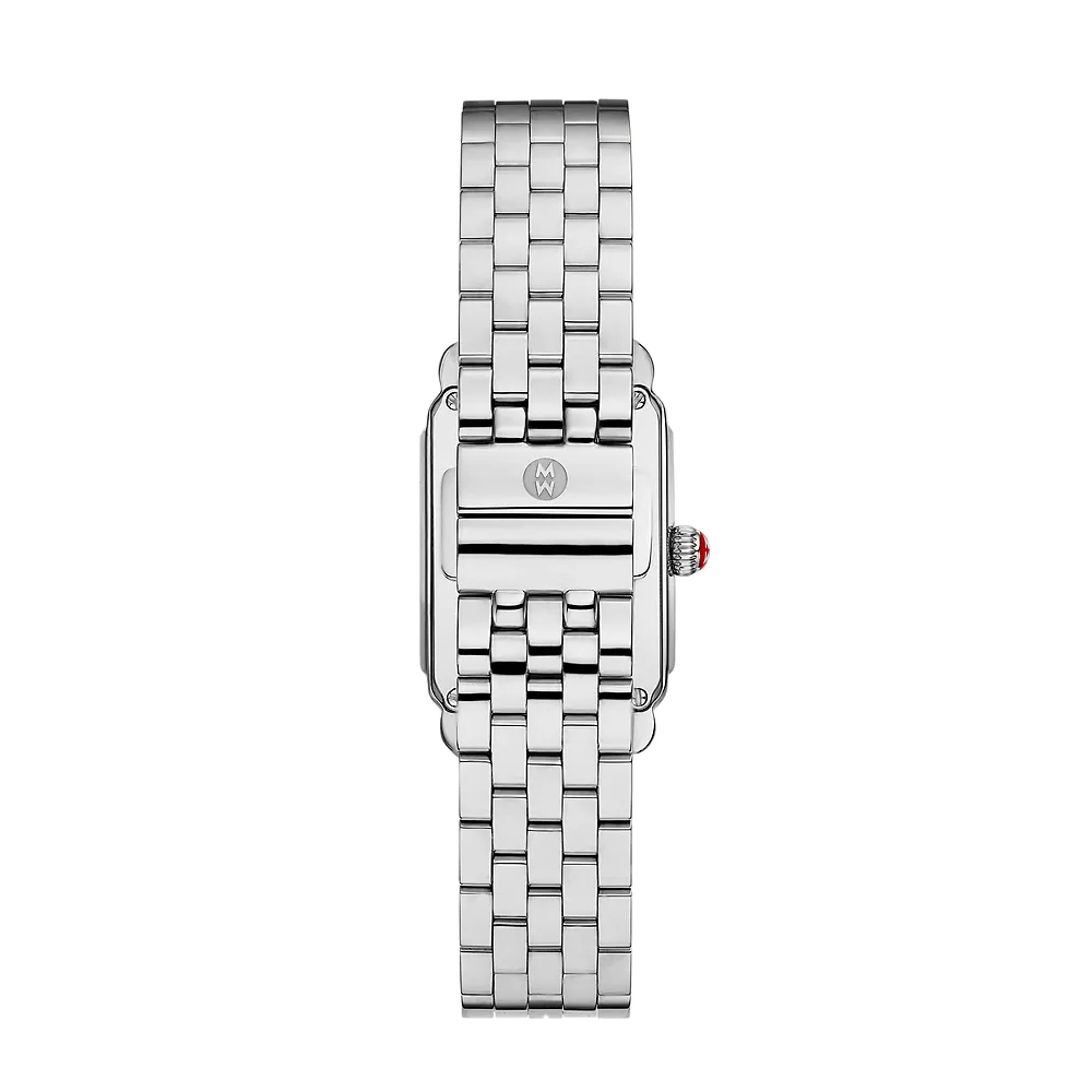 Michele Deco Park Stainless Steel 29mm Women's Watch, White Mother of Pearl Dial