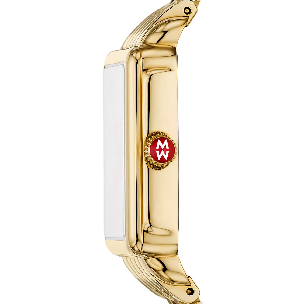 Michele Deco Park 29mm Women's Watch, Dark Cherry Dial