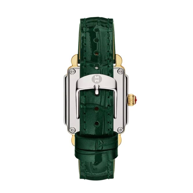 Michele Deco Madison Midi 31mm Women's Watch, Diamond and Green