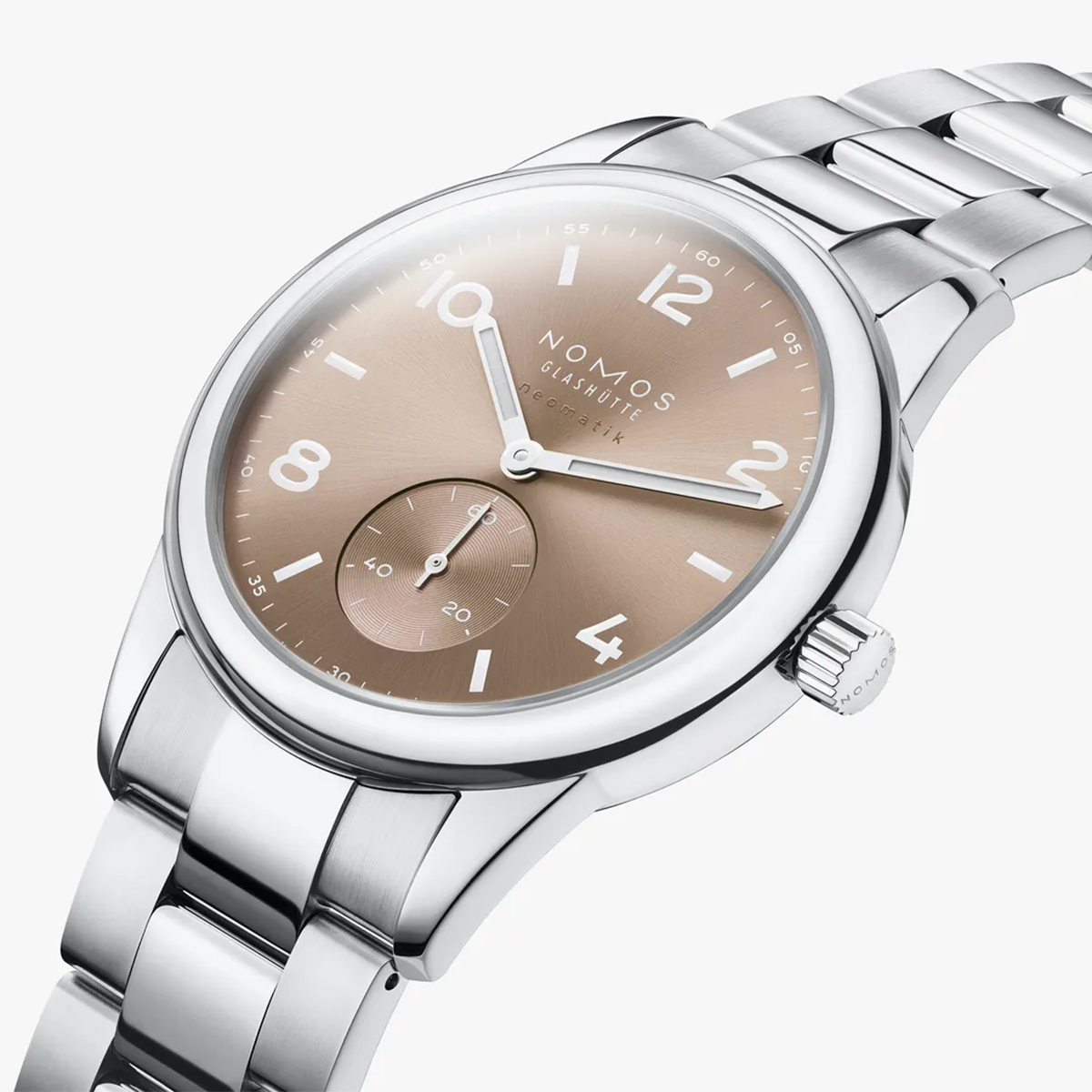 Nomos Glashuette Club Sport Neomatik Automatic Ember 39mm Men's Watch, Beige Gold Dial