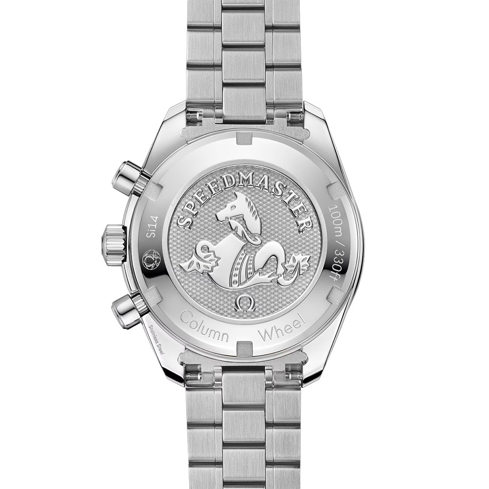 Omega Speedmaster 38 Co-Axial Chronometer Chronograph 38mm Men's Watch, Black and Silver Dial