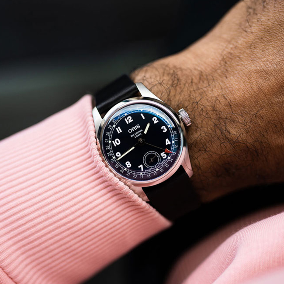 Oris Watches Big Crown Pointer Date Calibre 403 38mm Watch, Navy Blue Dial