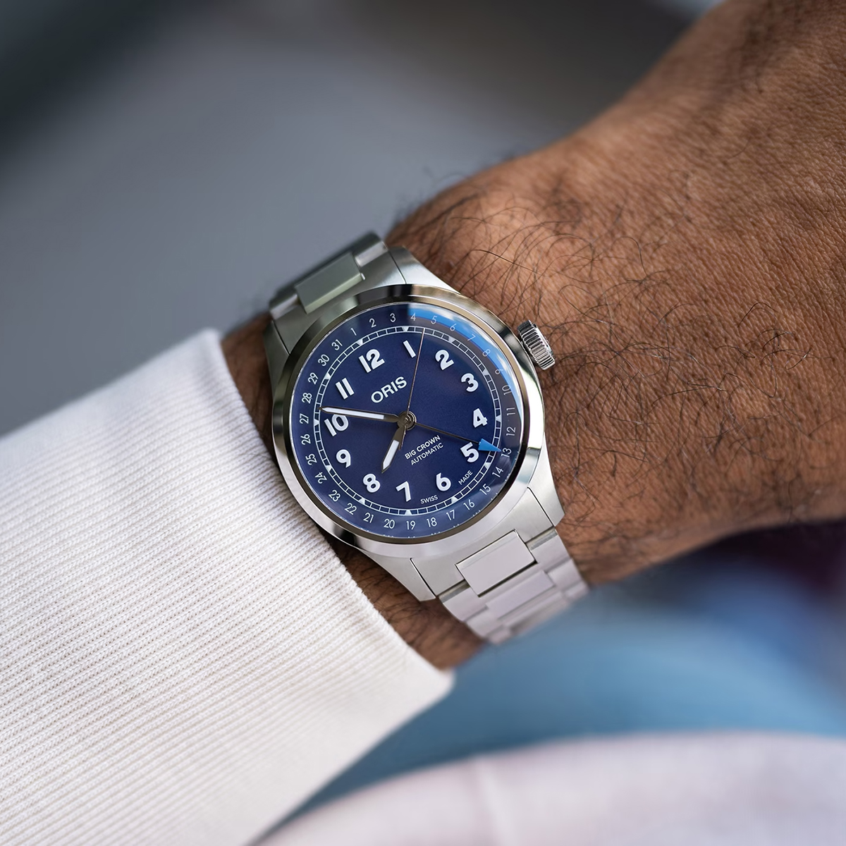 Oris Big Crown Pointer 40mm Men's Watch, Violet Purple Dial