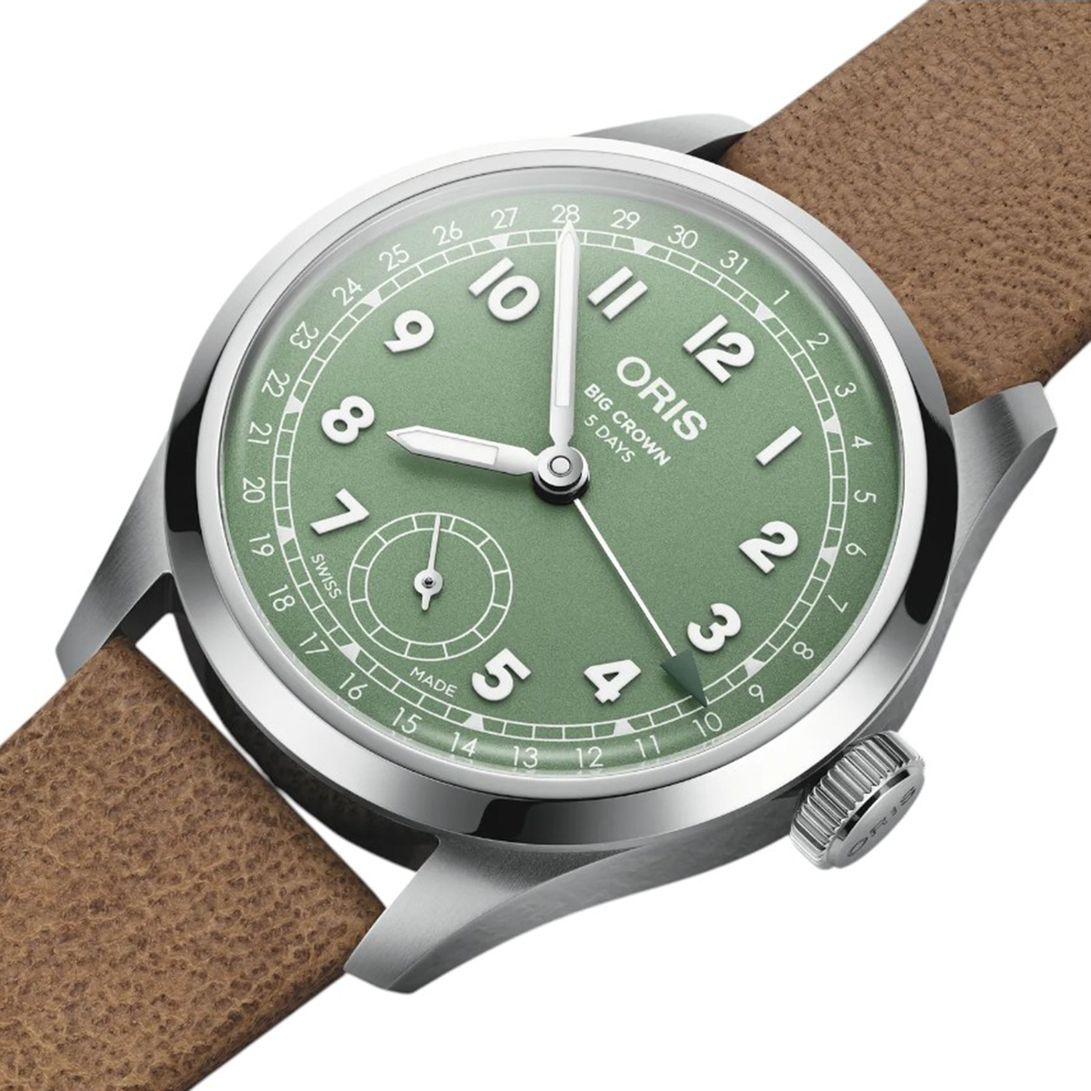 Oris Big Crown Pointer Date Calibre 403 40mm Men's Watch, Green Dial