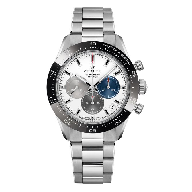 Zenith Chronomaster Sport 41mm Men's Watch, Grey and Navy Dial and Steel Band