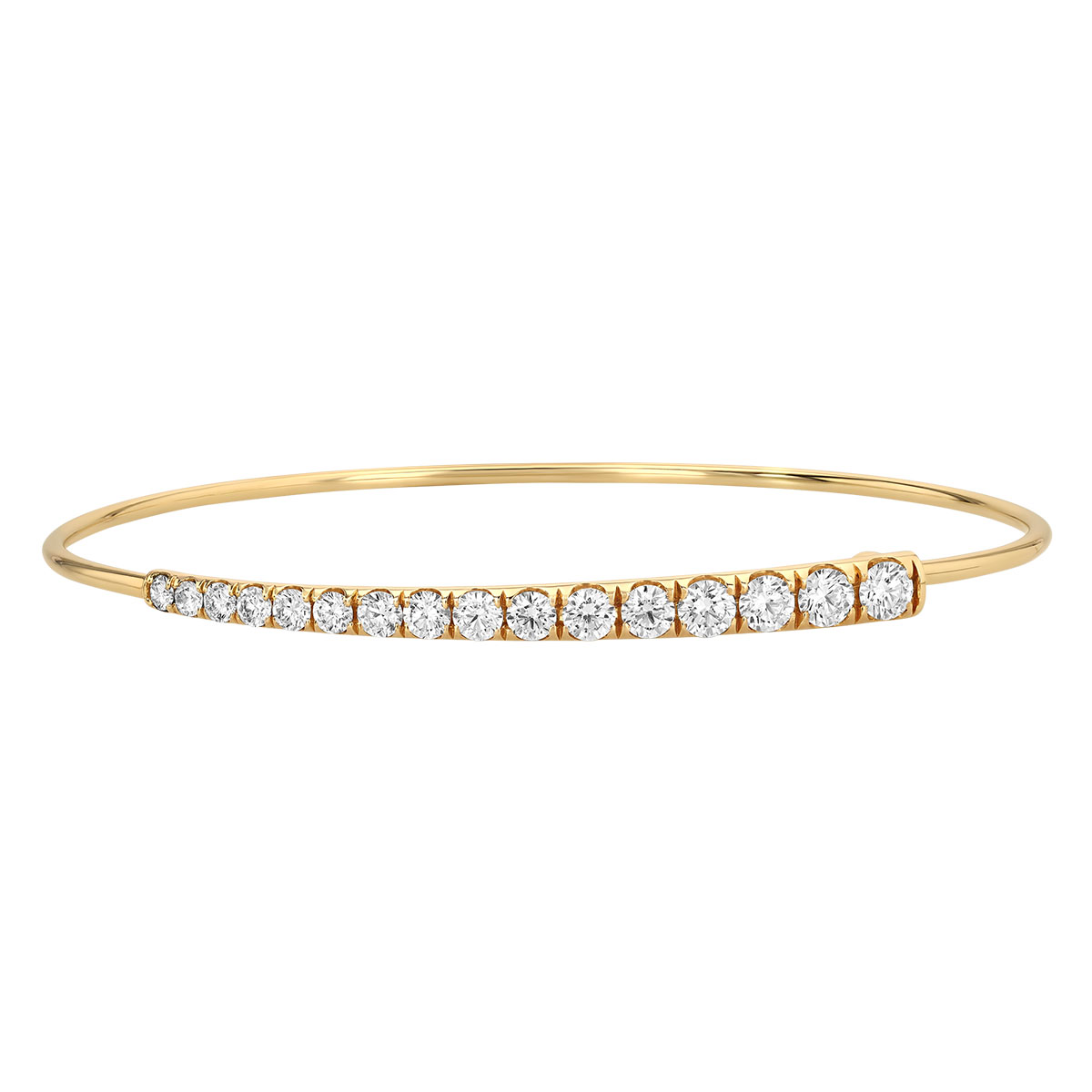 Phillips House Affair Graduated Diamond Bangle Bracelet in Yellow Gold