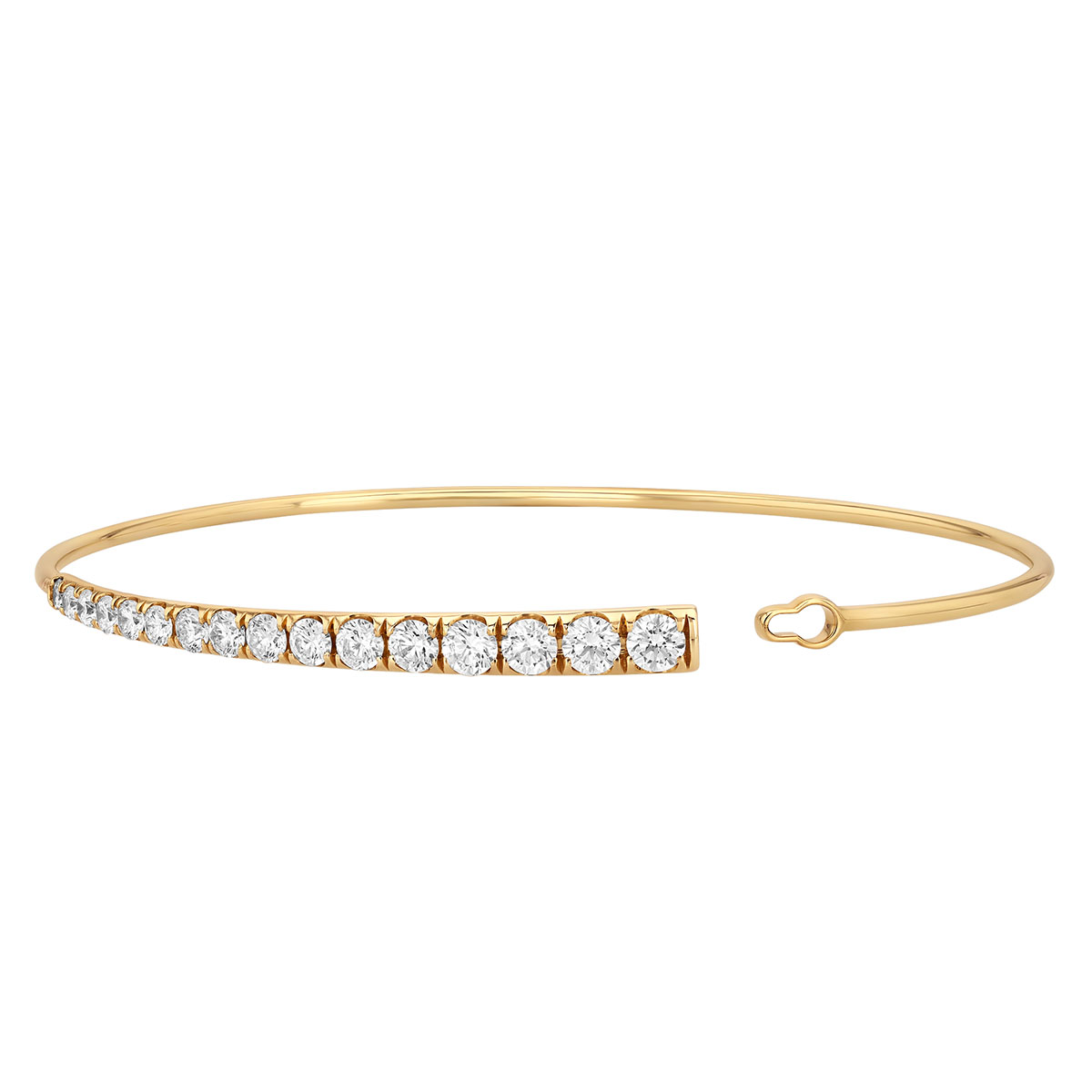 Phillips House Affair Graduated Diamond Bangle Bracelet in Yellow Gold