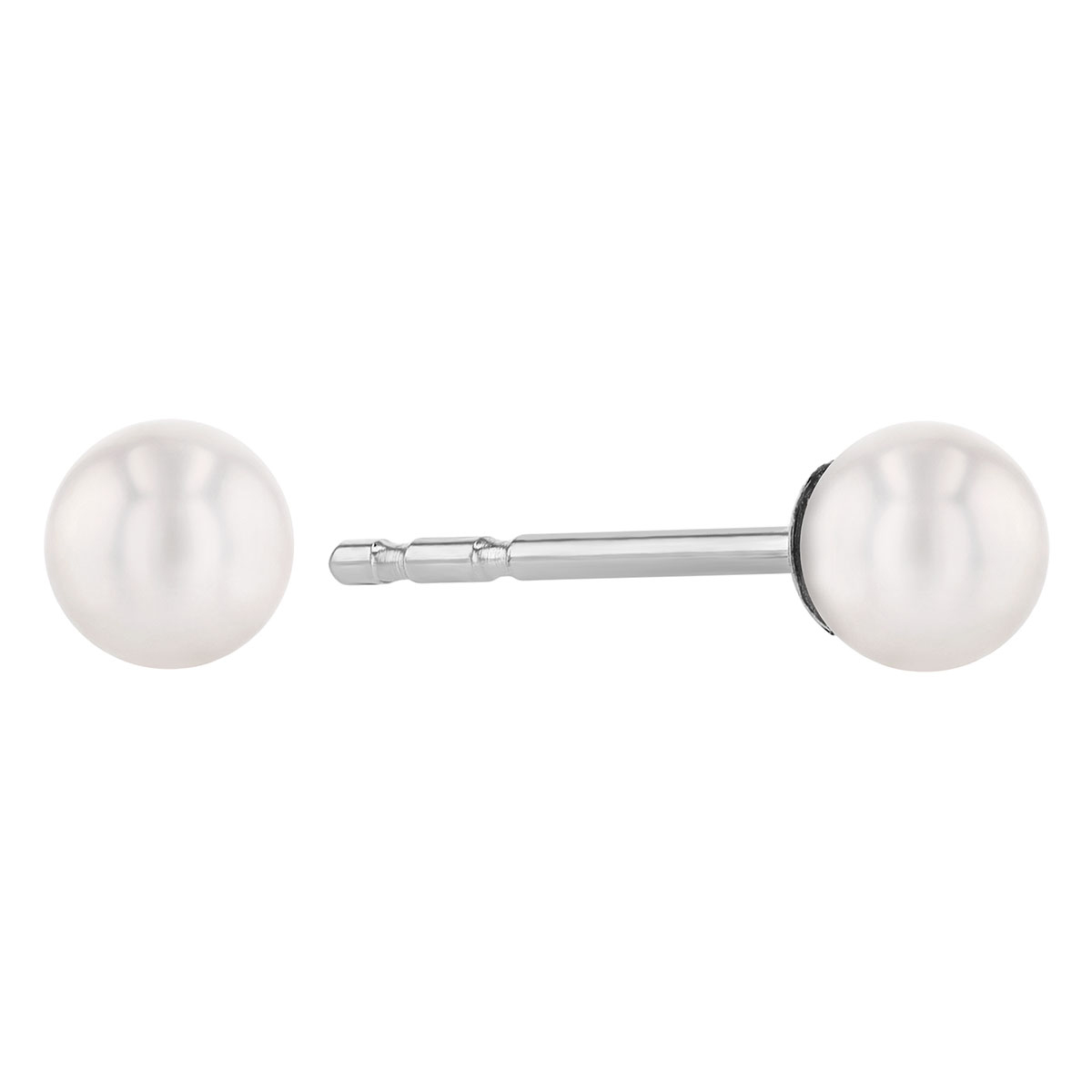 TARA Pearls Dainty Cultured Pearl Stud Earrings in White Gold, 3 mm