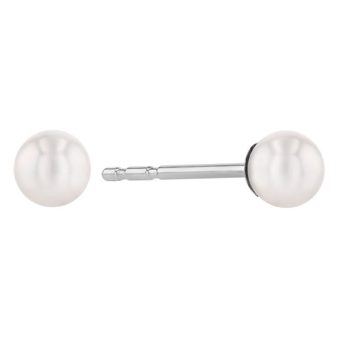 TARA Pearls Dainty Cultured Pearl Stud Earrings in White Gold, 3 mm