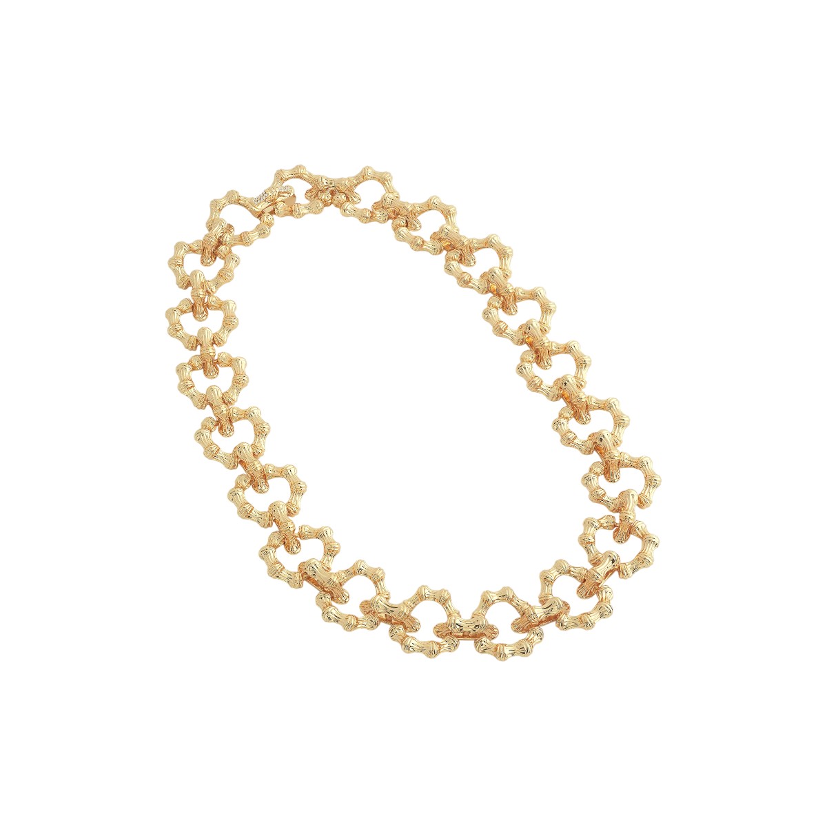Anabel Aram Bamboo Chain Necklace, Gold Plated Brass