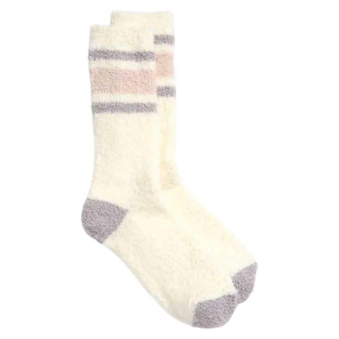 Barefoot Dreams CozyChic Oyster Tube Socks, L/XL