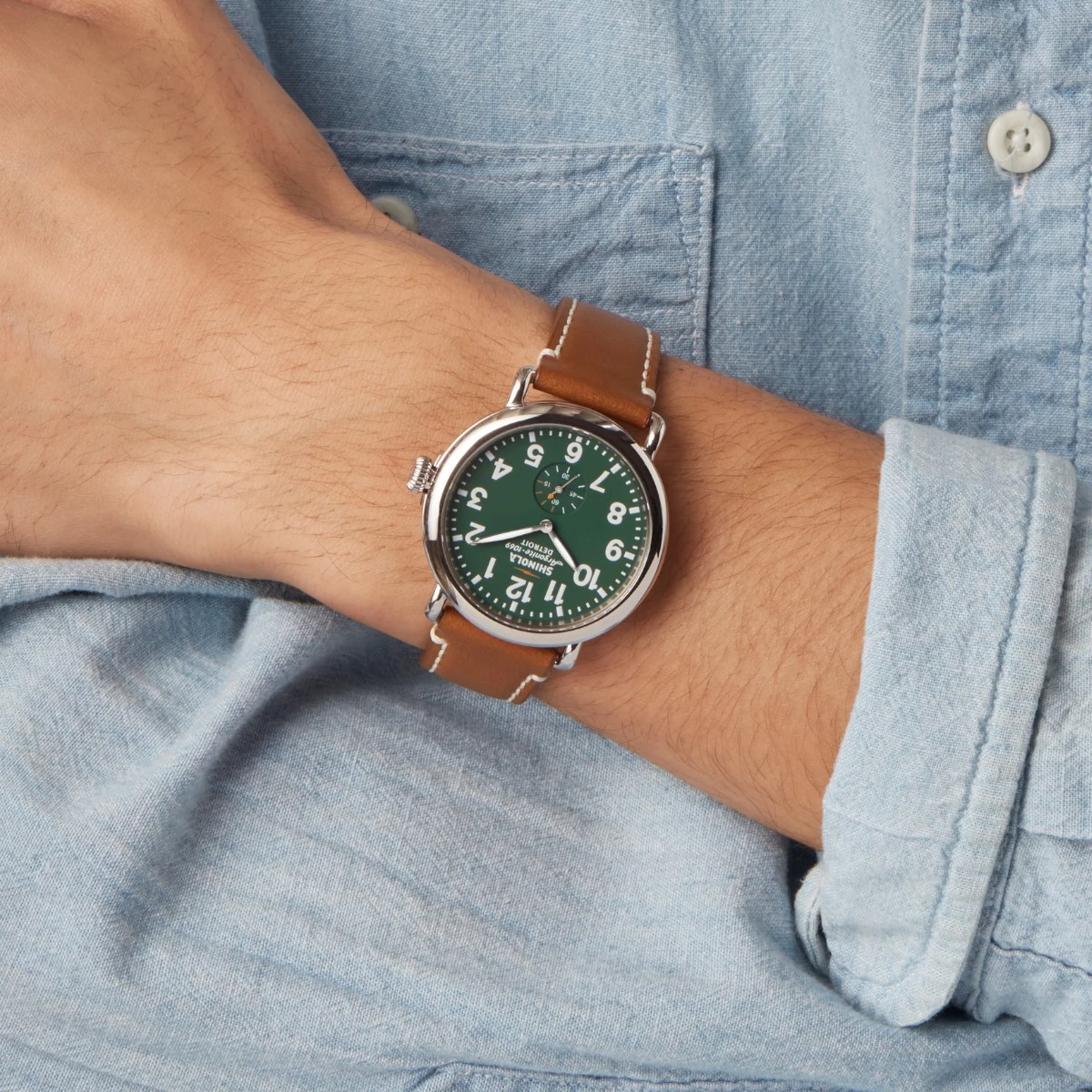 Shinola Runwell 41mm Watch, Green Dial Watch